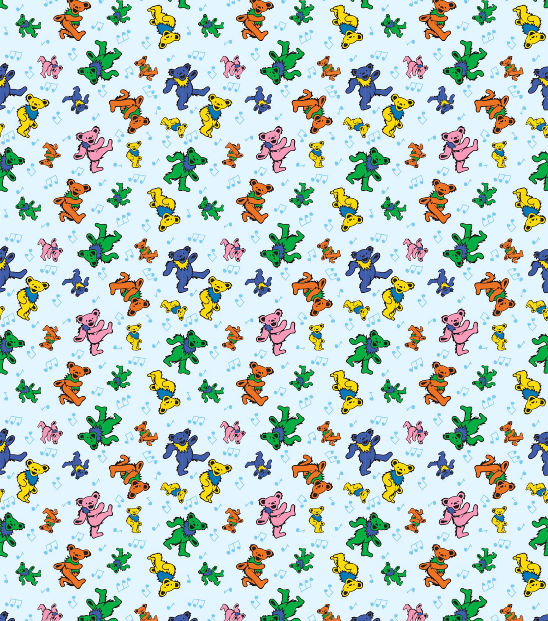 Warner Grateful Dead Bear Tunes Packed Cotton Fabric